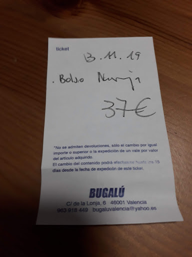 Tienda de ropa Bugalu en València