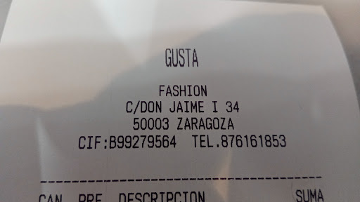 Tienda de ropa Gusta en Zaragoza